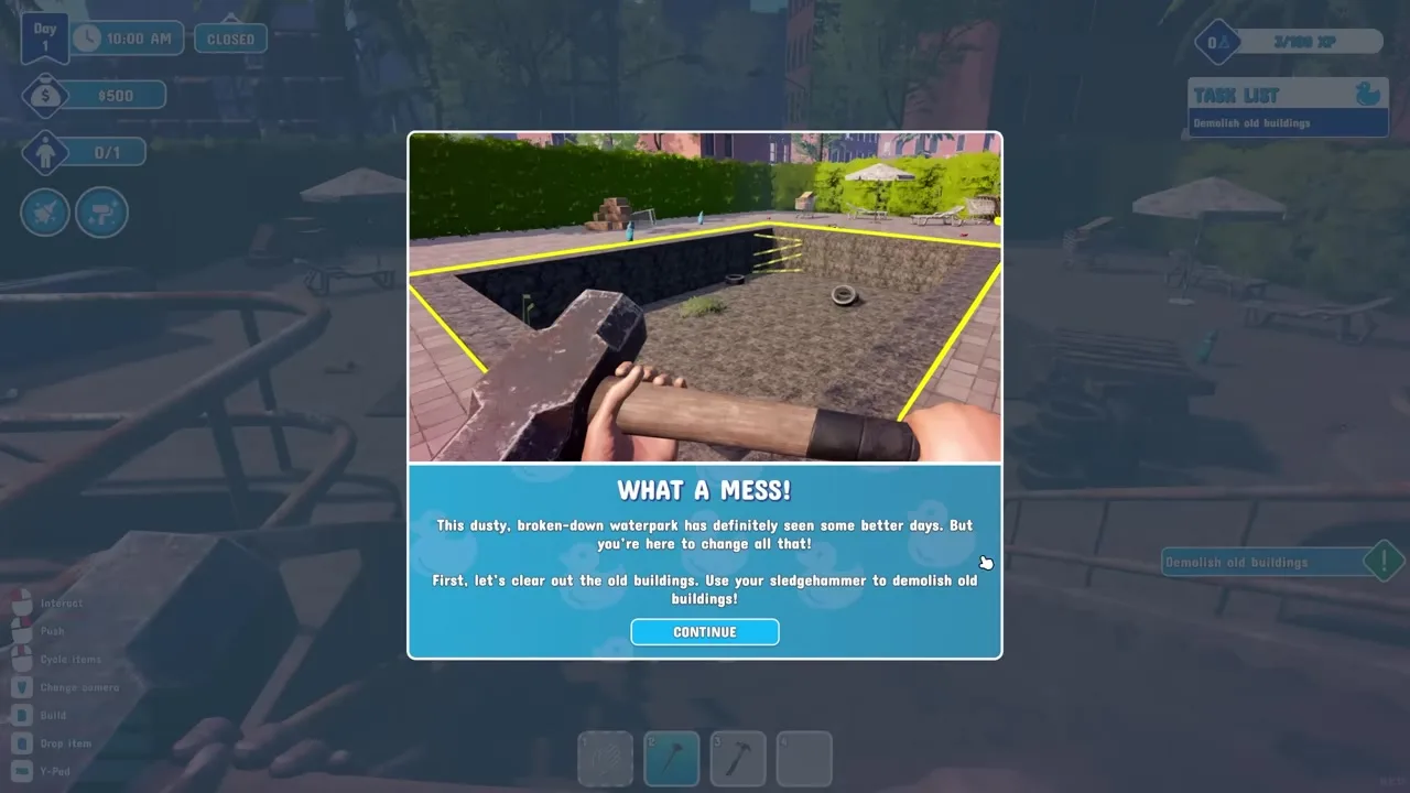 Waterpark Simulator Steam achievements list in-game