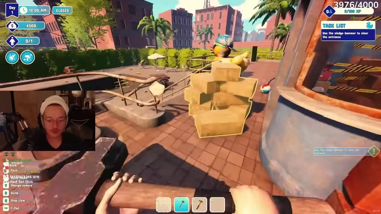 Waterpark Simulator Miami-style Beach map park layout